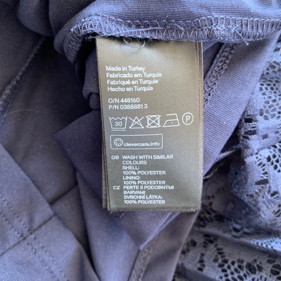 H&M Pleated Lace Overlay Midi Skirt - Picture 7 of 7